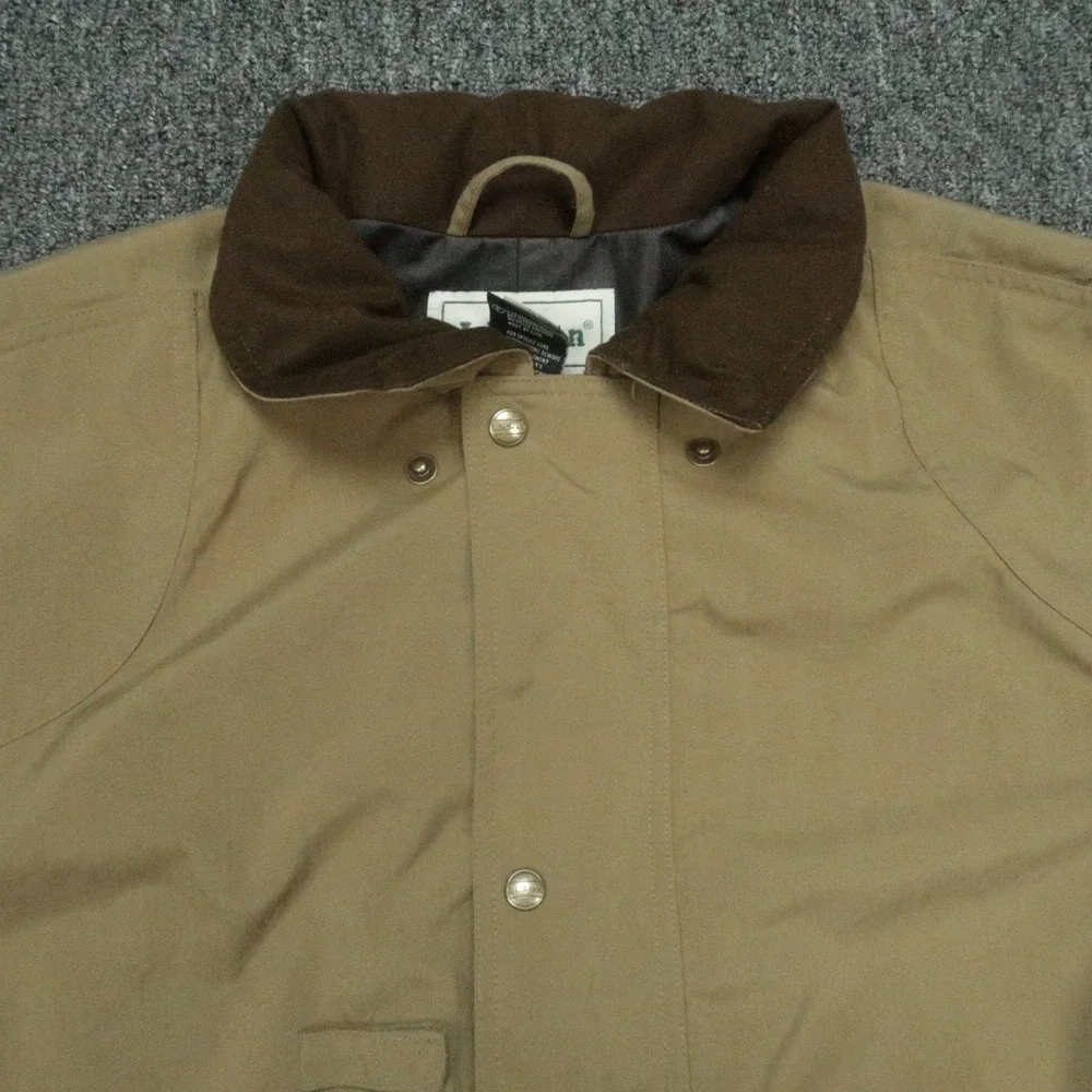 VINTAGE LL Bean Jacket Mens XL Green Brown Gorpcore‎ GTX Full Zip Pockets Chores